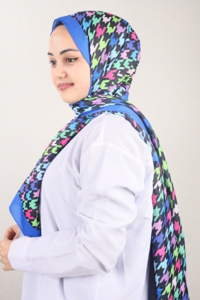 Emproyal Desenli Naturel İpek Şal - Desen-09