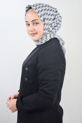 Emproyal Desenli Pliseli Eşarp - Desen-04