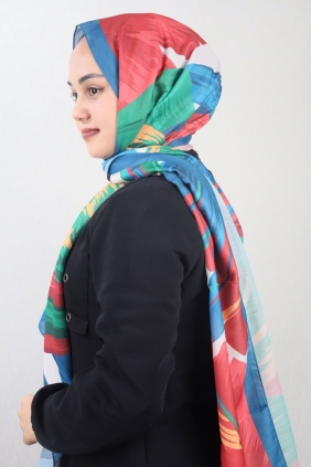 Emproyal Desenli Naturel İpek Şal - Desen-10