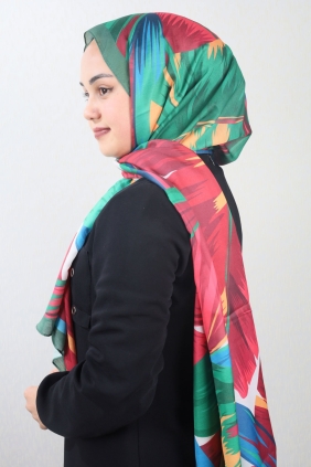 Emproyal Desenli Naturel İpek Şal - Desen-10