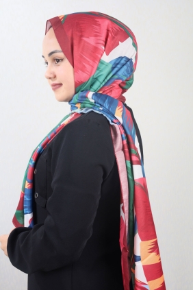 Emproyal Desenli Naturel İpek Şal - Desen-10