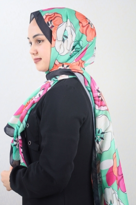 Emproyal Desenli Naturel İpek Şal - Desen-11