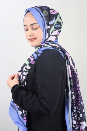 Emproyal Desenli Naturel İpek Şal - Desen-12