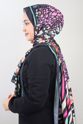 Emproyal Desenli Naturel İpek Şal - Desen-12