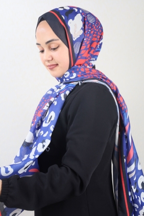 Emproyal Desenli Naturel İpek Şal - Desen-12