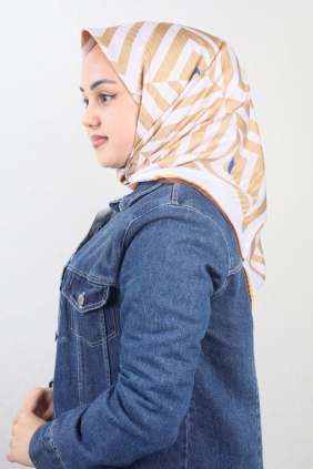 Sapphire Desenli Tivil Eşarp - Desen-02