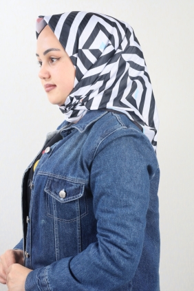 Sapphire Desenli Tivil Eşarp - Desen-02