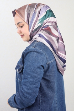 Cazz Scarf Desenli Tivil Eşarp - Desen-01
