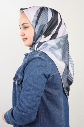 Cazz Scarf Desenli Tivil Eşarp - Desen-02