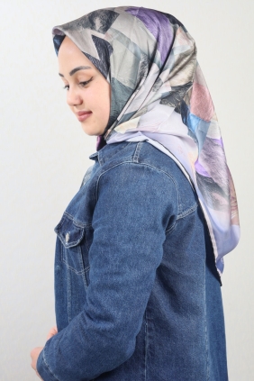 Cazz Scarf Desenli Tivil Eşarp - Desen-03