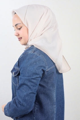 Piramit Düz Renk Simli Bantlı Abiye Eşarp - Desen-12