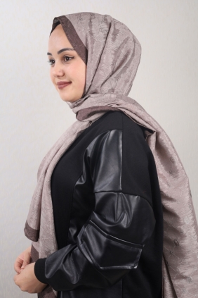 Piramit Monogram Floş Şal - Desen-01