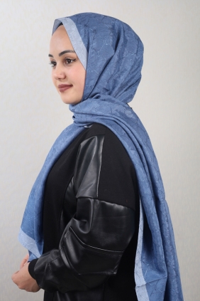 Piramit Monogram Floş Şal - Desen-01