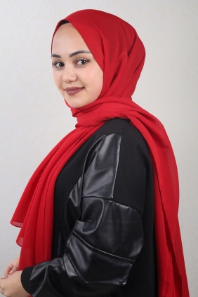 İpekal Düz Renk Şifon Krinkıl Şal - Desen-01