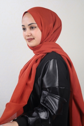 İpekal Düz Renk Şifon Krinkıl Şal - Desen-01