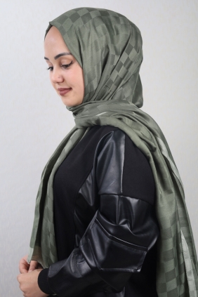 Piramit Desenli Dama Şal - Desen-01