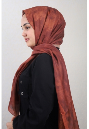 Piramit Desenli Dijital Soft Şal - Desen-03