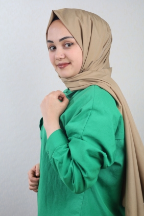 Qum İpek Düz Renk Krep Vual Şal - Desen-01