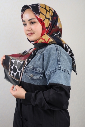 Poloist Desenli Sökme Tülbent - Desen-281