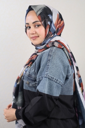 Quare Desenli Dar 70x185 Cm. Fresh Şal - Desen-01