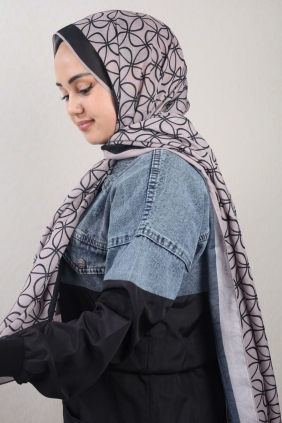 Quare Desenli Dar 70x185 Cm. Fresh Şal - Desen-02