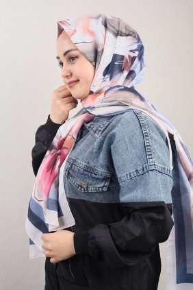 Quare Desenli Geniş 80X185 Cm. Fresh Şal - Desen-04