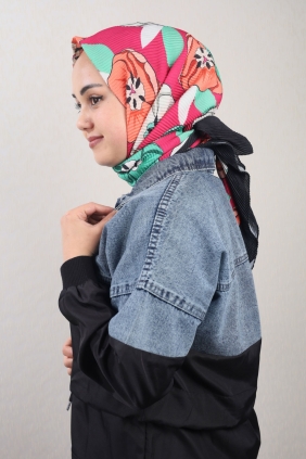 Emproyal Desenli Pliseli Eşarp - Desen-07