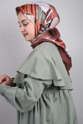 Poloist Desenli Mono Eşarp - Desen-04