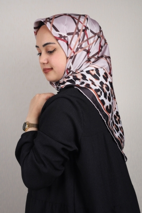 Bonjela Desenli Dijital Tivil Eşarp - Desen-08