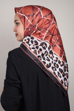 Bonjela Desenli Dijital Tivil Eşarp - Desen-08