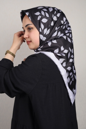 Bonjela Desenli Dijital Tivil Eşarp - Desen-09