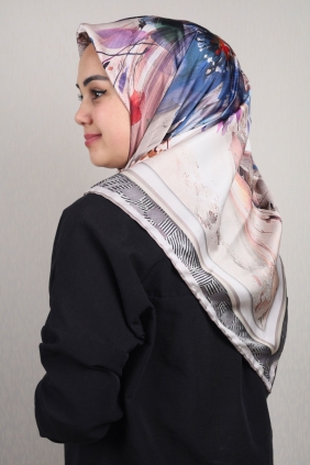 Piramit Luxer Desenli Rayon Eşarp - Desen-50