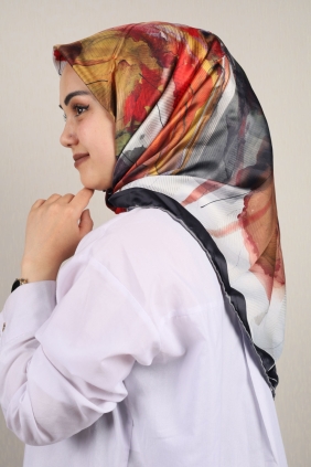 Piramit Luxer Desenli Rayon Eşarp - Desen-53