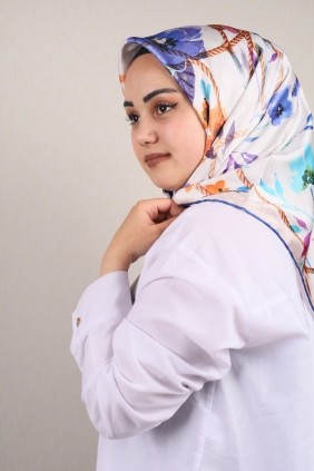 Piramit Luxer Desenli Rayon Eşarp - Desen-56