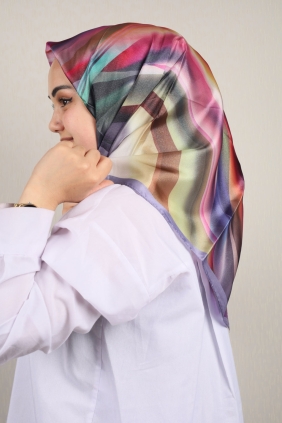 Berussa Hybrid Desenli Kristal Eşarp - Desen-06