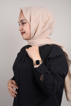 Piramit Monogram Floş Şal - Desen-02