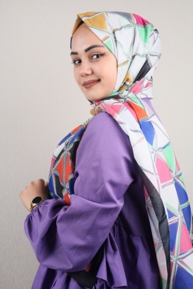 Quare Desenli Soft Fresh Şal - Desen-05