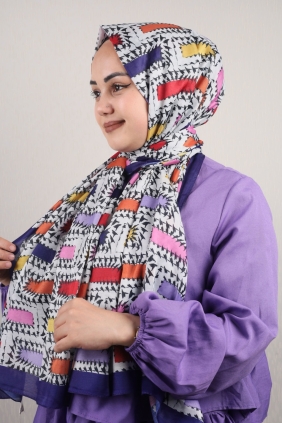 Quare Desenli Soft Fresh Şal - Desen-06