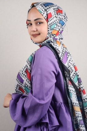 Quare Desenli Soft Fresh Şal - Desen-06