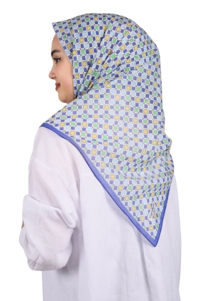 Cardion Desenli Pamuk İpek Eşarp - Desen-01