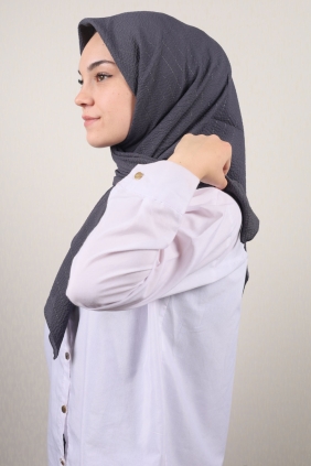 Eyfel Sim Çizgili Mio Caz Eşarp - Desen-01