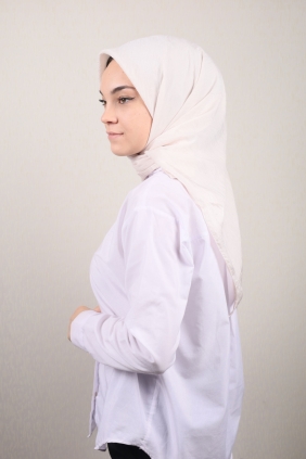 Levidor Düz Renk Kenarı Bantlı Hawana Eşarp - Desen-02