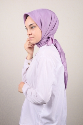 Levidor Düz Renk Kenarı Bantlı Hawana Eşarp - Desen-02