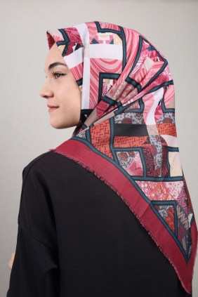 Bonjela Desenli Keten Soft Eşarp - Desen-13