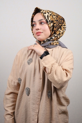 Bonjela Desenli Mio Caz Eşarp - Desen-23