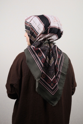 Bonjela Desenli Keten Soft Eşarp - Desen-17