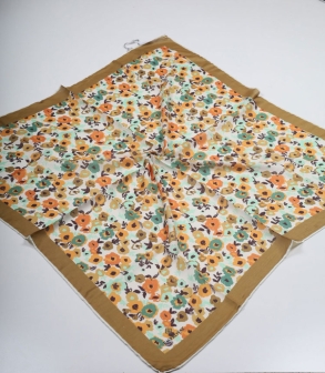 Emproyal Desenli Naturel Pamuk Eşarp - Desen-12