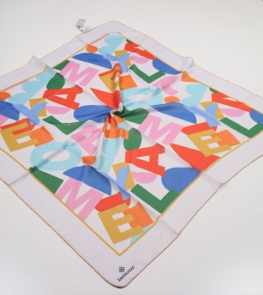 Emproyal Desenli Naturel Pamuk Eşarp - Desen-16