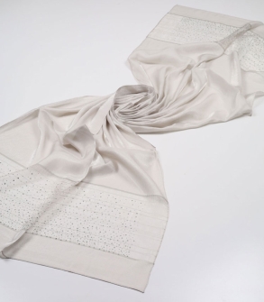 Piramit Düz Renk Taşlı Abiye Şal - Desen-06