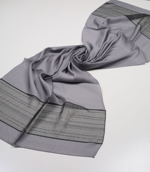 Piramit Düz Renk Taşlı Abiye Şal - Desen-06